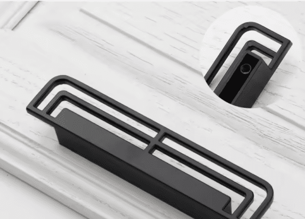 black Wardrobe Door Pullers Furniture Handle